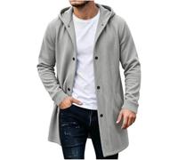 Chaqueta de invierno para hombre, larga, cálida, color beige | Classy Gabardina impermeable para hombre, suéter de trabajo, ligero, para senderismo, invierno, resistente al viento