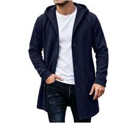 Chaqueta de invierno para hombre, larga, cálida, color beige | Classy Gabardina impermeable para hombre, suéter de trabajo, ligero, para senderismo, invierno, resistente al viento