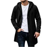 Chaqueta de invierno para hombre, larga, cálida, color beige | Classy Gabardina impermeable para hombre, suéter de trabajo, ligero, para senderismo, invierno, resistente al viento
