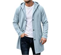 Chaqueta de invierno para hombre, larga, cálida, color beige | Classy Gabardina impermeable para hombre, suéter de trabajo, ligero, para senderismo, invierno, resistente al viento