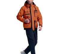 Chaqueta de invierno para hombre, transpirable, cálida, acolchada, impermeable, para exteriores, cálida, para invierno, cortavientos acolchada, con capucha, fácil de limpiar, parka para hombre