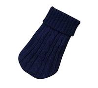 Chaqueta de invierno para mascotas, perros, cachorros, para gatos pequeños, ropa para mascotas, suéter para invierno (azul marino, M)