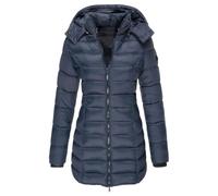 Chaqueta de invierno para mujer, abrigo largo acolchado y ajustado, abrigo | Abrigo con capucha de longitud media, grueso, acolchado, ligero, conjunto de otoño/invierno, parka.