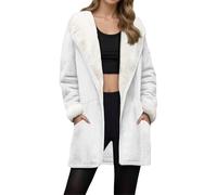 Chaqueta de invierno para mujer, chaqueta cálida, tallas grandes, chaqueta de forro polar, monocolor, cómoda sudadera con bolsillos, sudadera básica engrosada, chaqueta softshell de manga larga