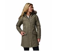 Columbia Suttle Mountain - Chaqueta larga aislante para mujer, chaqueta de invierno, color verde piedra, talla L