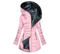 Chaqueta de invierno para mujer con forro cálido, chaqueta de invierno larga, elegante, abrigo de invierno, parka de invierno, resistente al viento, parka exterior, abrigo softshell de peluche