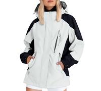 Chaqueta de invierno para mujer, impermeable, chubasquero para mujer, tallas grandes, chaqueta de softshell transpirable, chaqueta bomber, chaqueta cálida de invierno, chaqueta ligera deportiva