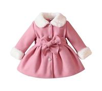 Chaqueta de invierno para niña, chaqueta de entretiempo, abrigo cálido con cinturón, cortavientos con botón, chaqueta de ocio, forro polar, chaqueta de forro polar, chaqueta para exteriores, chaqueta