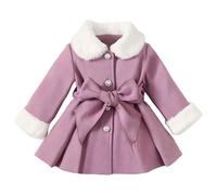 Chaqueta de invierno para niña, chaqueta de entretiempo, abrigo cálido con cinturón, cortavientos con botón, chaqueta de ocio, forro polar, chaqueta de forro polar, chaqueta para exteriores, chaqueta