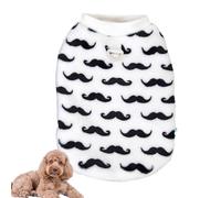 Chaqueta de invierno para perros,Abrigo de invierno para perros | Abrigo polar para perro con estampado de bigote | Trajes de dos patas para mascotas con chaqueta polar, ropa cálida para perros para o