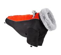 Chaqueta de Invierno para Perros Impermeable Anti-Viento Forro Polar Abrigo para Mascotas Cremalleras Reflectante Bolsillo Cordón Elástico Ropa de Perro con D-Ring,Negro,4XL