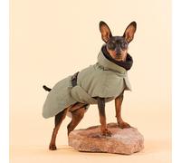 Chaqueta De Invierno Reflectante Para Perros 40 Verde Ajustable Impermeable