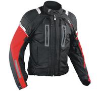 Chaqueta de la Moto de Cordura malla protectores impermeable 4 capas Rojo