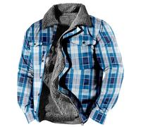 Chaqueta de leñador para hombre con forro, camisa de franela térmica, chaqueta de sudor, chaqueta de invierno con forro de felpa, forro interior protector, camisa de trabajo, cuello alto, chaqueta de