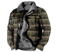 Chaqueta de leñador para hombre con forro, camisa de franela térmica, chaqueta de sudor, chaqueta de invierno con forro de felpa, forro interior protector, camisa de trabajo, cuello alto, chaqueta de