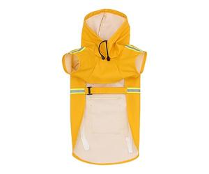 Chaqueta de lluvia para perros, poncho impermeable para perros,Chaqueta de lluvia para mascotas fácilmente usable | Poncho con capucha con tira impermeable y reflectante, abrigo antip
