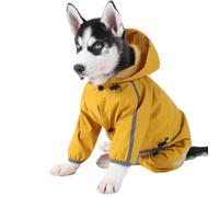 Chaqueta de lluvia - Poliéster, Poncho de lluvia ajustable Diseño Impermeable | Ligero y reflectante Dog Raincoat Pet Raincoat para caminar, Actividades al aire libre, Rainy Days, Small And Large Dogs