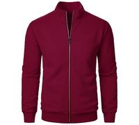 Chaqueta de Manga Larga de otoño e Invierno de Color sólido para Hombre, Abrigo, cárdigan con Cremallera a Cuadros Cuadrados, Sudadera Jack Chaqueta Chaqueta Jack Hombre Invierno