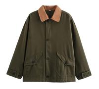Chaqueta de manga larga para mujer, cuello de solapa, cómoda pieza de capas para días informales, viajes, vacaciones y cambio de clima, para un aspecto fácil y coordinado, verde, S