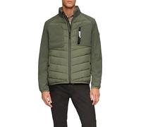 Chaqueta de mezcla de materiales con detalles deportivos de contraste, verde oliva, L