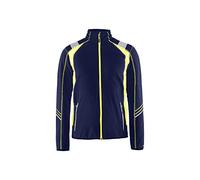 Chaqueta de microforro polar azul marino/amarillo L