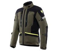 Dainese Mangen Absøluteshell, chaqueta textil impermeable 60 male Oliva/Negro/Amarillo Neón