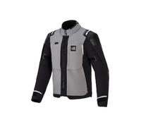 Alpinestars Andes Pro Drystar XF Chaqueta Textil de Motocicleta Impermeable, gris/negro, Talla L