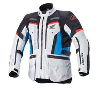 Chaqueta de moto Alpinestars Bogota PRO Drystar Honda gris claro-rojo fluorescente-azul-negro XL