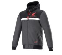 Chaqueta de moto Alpinestars Chrome Street con capucha Honda, color negro, gris y rojo 2XL