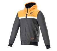 Chaqueta de moto Alpinestars Chrome Street con capucha Honda en negro, gris y naranja M