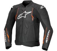 Chaqueta De Moto Alpinestars De Cuero Dusk Airflow - Negro/Rojo Fluo 31005251030