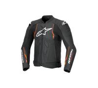 Alpinestars Dusk Airflow, chaqueta de cuero perforada 54 male Negro/Rojo Neón/Blanco