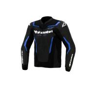 Alpinestars GP Force V2 Air Chaqueta de cuero para motocicleta, negro/azul, Talla 52