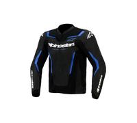Alpinestars GP Force V2 Air Chaqueta de cuero para motocicleta, negro-azul, tamaño 56 para Hombres