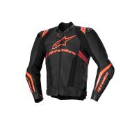 Alpinestars Missile V3 Ignition, chaqueta de cuero 60 male Negro/Rojo Neón/Rojo Oscuro