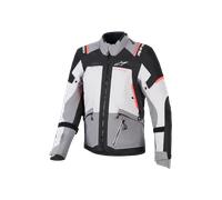 Alpinestars Stella Andes V4 Drystar Chaqueta textil de motocicleta impermeable para damas, gris oscuro/negro/naranja, Talla L