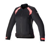 Chaqueta de moto Alpinestars Stella Eloise Air 2 Mujer Negro-Rosa Flúor XS