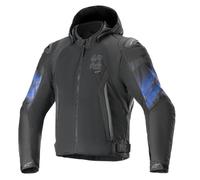 Chaqueta de moto Alpinestars Zaca Air Venom Impermeable Negro/Azul Flúo L