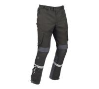 Bering Halifax 17353 Pantalones Textiles de Motocicleta impermeables, negro-gris, tamaño 2XL para Hombres