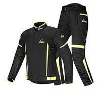 Chaqueta de Moto con Dispositivo protección y Forro Interior térmico. Chaleco térmico Manga extraíble con Certificado CE para Chaqueta Motocicleta de Carreras de 4 Estaciones G,XL
