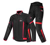 Chaqueta de Moto con Dispositivo protección y Forro Interior térmico. Chaleco térmico Manga extraíble con Certificado CE para Chaqueta Motocicleta de Carreras de 4 Estaciones E,L