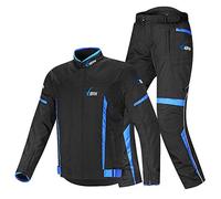 Chaqueta de Moto con Dispositivo protección y Forro Interior térmico. Chaleco térmico Manga extraíble con Certificado CE para Chaqueta Motocicleta de Carreras de 4 Estaciones F,L