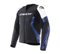 Chaqueta de moto Cuero Hombre Dainese Racing 5 White/Blue/Black