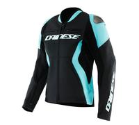 Chaqueta de moto Cuero Mujer Dainese RACING 5 Black/Water