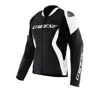 Chaqueta De Moto Dainese Racing 5 Para Mujer (Negro/Blanco) Talla: 42