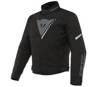 Chaqueta de moto Dainese Veloce D-Dry impermeable negro carbón gris blanco