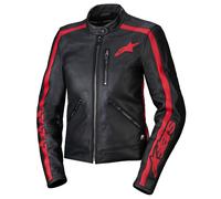 CHAQUETA DE MOTO DE CUERO Alpinestars Stella Dyno - Negro/Alto Rojo