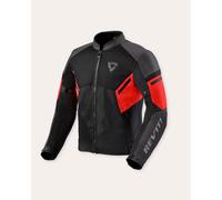 Chaqueta de moto de verano REVIT GT-R Air 3 negra y roja neón