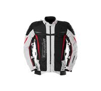 Furygan Montroc 3in1+ Kevlar Primaloft Chaqueta textil de moto, negro-blanco-rojo, tamaño M para Hombres