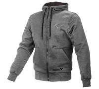 Macna Nuclone Sudadera con capucha Zip de motocicleta, gris oscuro, Talla L